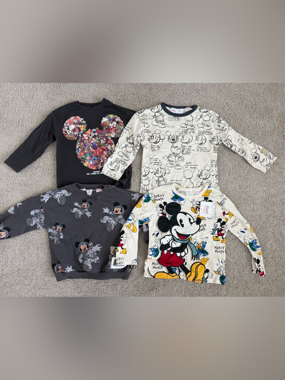 Zara boy Disney Mickey shirts bundle